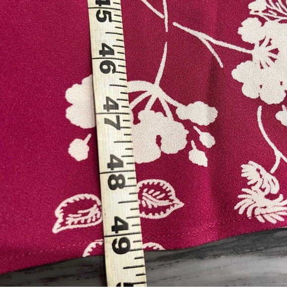 Ghost London Viscose Floral Retro Midi Dress Gathered Sleeves Old Hollywood XS - Picture 12 of 15